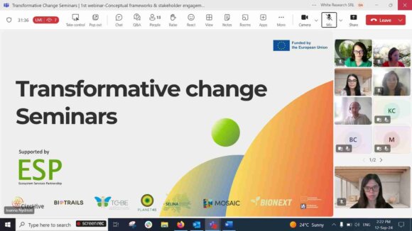 BIOTRAILS launches 1st Transformative Change Webinar